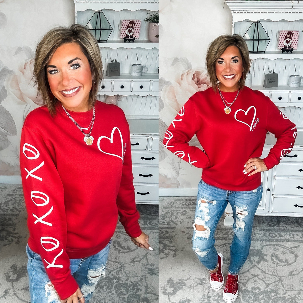 Hugs & Kisses Red Sweatshirt