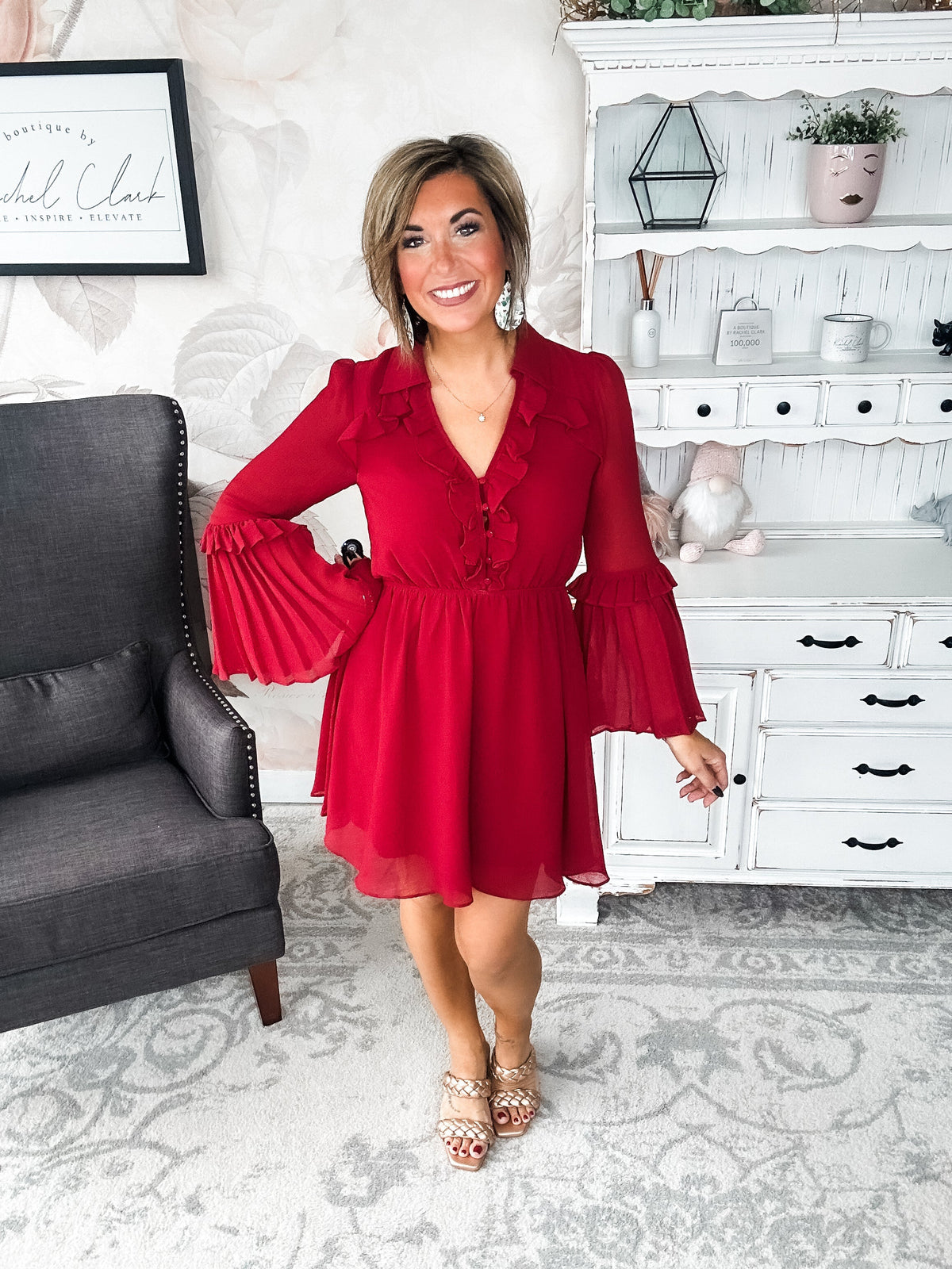 Light the Fire Pleated Dress